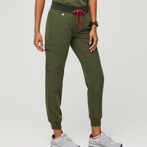 FIGS Dark Olive Zamora Joggers Limited Edition